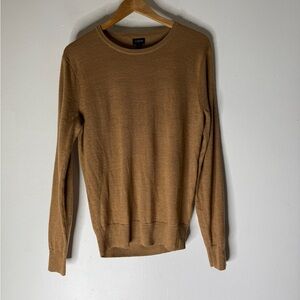 J‎ Crew Factory Men’s Tan Crew Neck Merino Wool Blend Sweater Small